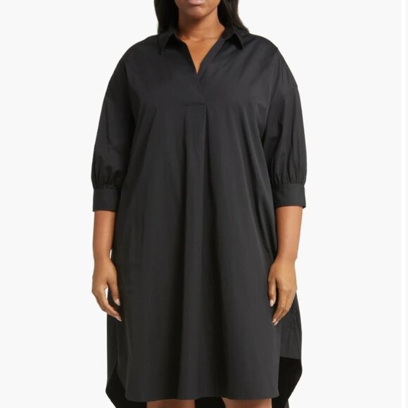 NORDSTROM Oversize Cotton Poplin Midi Dress (PLUS) - Picture 1 of 3